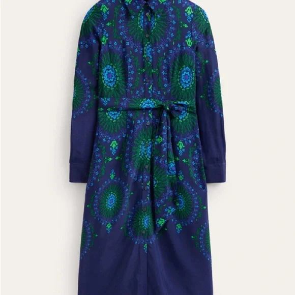 NWT navy Boden shirt dress sz 8 - Picture 2 of 7